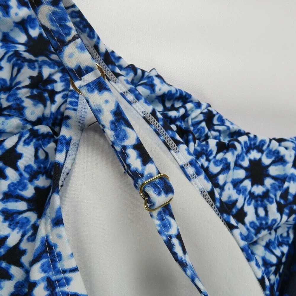 TOMMY BAHAMA blue Shibori Splash tankini top swimwear Size S
